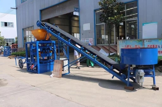 자동 콘크리트 블록 곰팡이 파버 벽돌 기계 생산 라인 75KN 진동