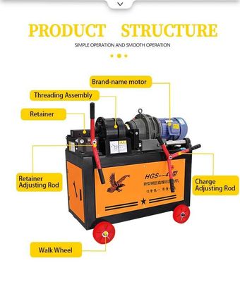 5정밀 스레딩을 위한.5kW 수직 듀얼 헤드 3 샤프트 롤링 스레딩 머신