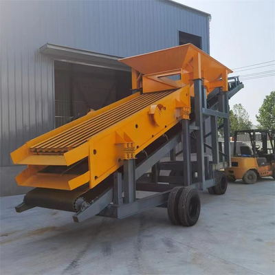강 모래 광산의 이동 스크리닝 공장용 380V 모래와 자갈 분리 기계